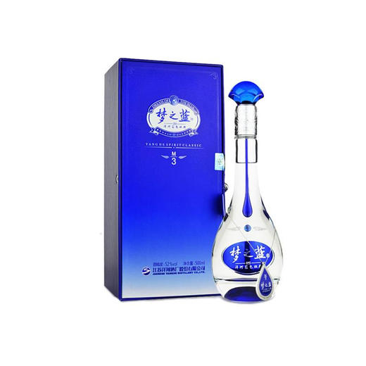 洋河蓝色经典 梦之蓝M3 52度 整箱装白酒 500ml*4瓶 商品图0