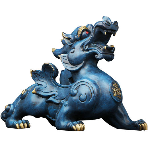 吉善缘 纯铜貔貅大号摆件 一对家居装饰品招财旺财工艺品摆设0183