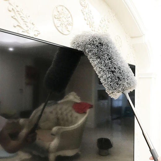 【清洁工具】懒人超柔可弯曲清洁掸 静电除尘掸 不锈钢伸缩魔术掸 商品图1