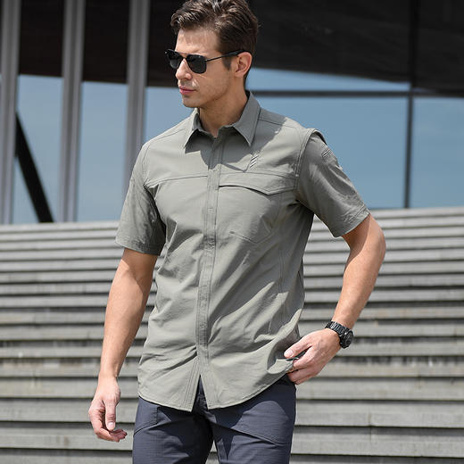 【速干透气耐磨 尼龙四面弹】终结者战术通勤短袖衬衫（7色可选） 商品图8