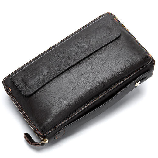 【服饰鞋包】男士长款钱包皮夹商务头层牛皮大容量手拿包 商品图4