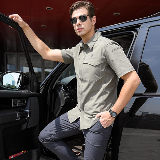 【速干透气耐磨 尼龙四面弹】终结者战术通勤短袖衬衫（7色可选） 商品图7