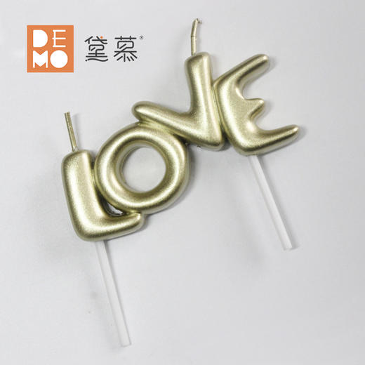 金色LOVE字母蜡烛 商品图3