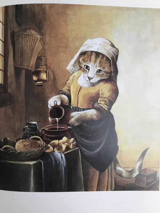 猫咪版世界名画图集大量彩色可爱插图精装16开