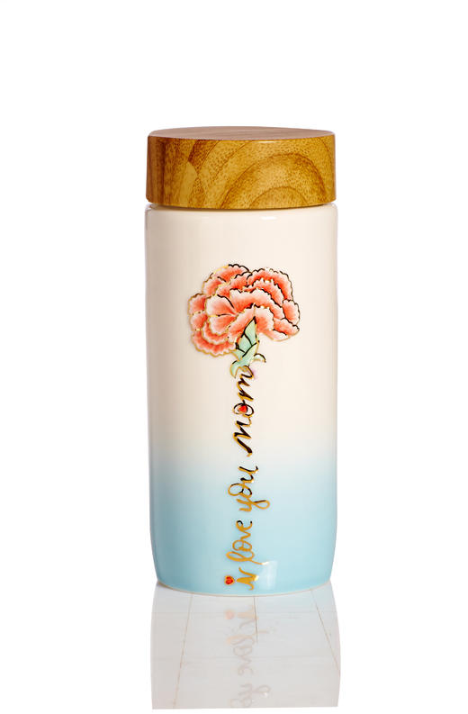 康乃馨随身杯 双层300ml 杯盖刻字 商品图5