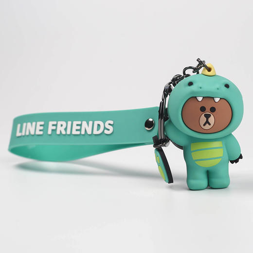 line friends正版授权丛林系列布朗熊硅胶钥匙扣 商品图1