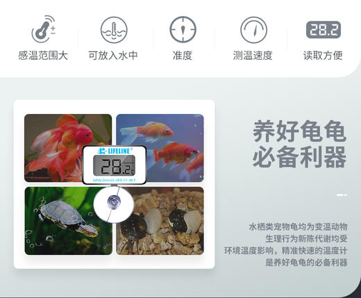 【防水，测量水里温度】温度计电子数显led水温计 商品图6