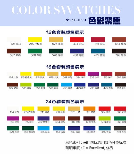 马蒂斯水彩画颜料12ML套装初学者写生美术绘画艺考12/18/24色 商品图1