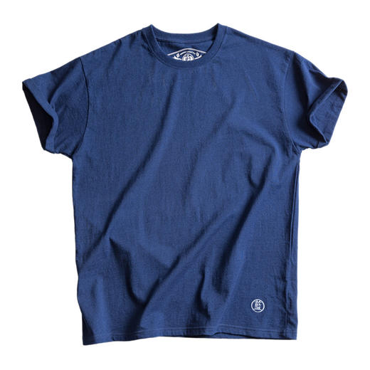 工装优选美式复古植物蓝染克莱因蓝T恤阿美咔叽纯色短袖打底衫男 商品图4