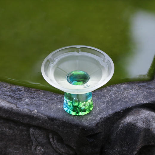六瓣绽莲高足杯  琉璃高足杯主人杯品茗杯单杯茶具礼品 商品图3