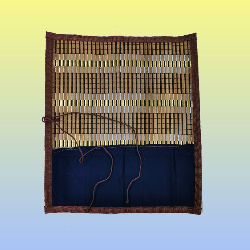 竹制布袋笔帘 尺寸：33*36-LT
