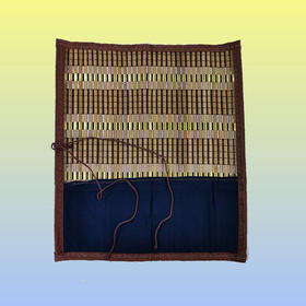 竹制布袋笔帘 尺寸：33*36-LT