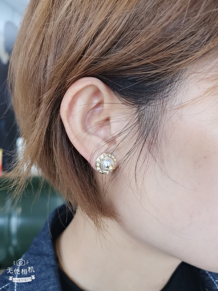 原单toryburch托里伯奇圆形珍珠耳钉首饰简约大方