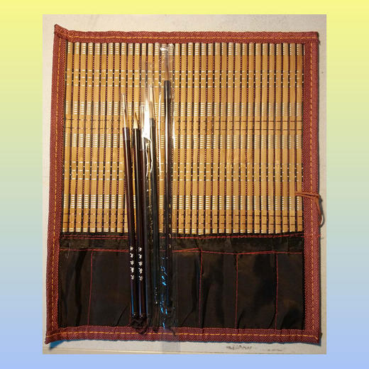 竹制布袋笔帘 尺寸：33*36-LT 商品图3