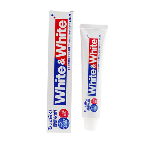 现货▲日本 LION/狮王white牙膏 美白去烟渍牙垢护齿防蛀 150g*2 商品图1