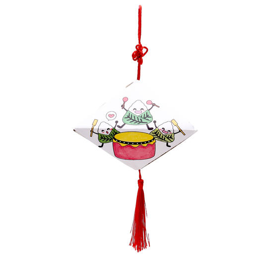 端午节不织布白胚菱形粽子手工diy幼儿园吊饰挂饰儿童制作材料包 商品图2