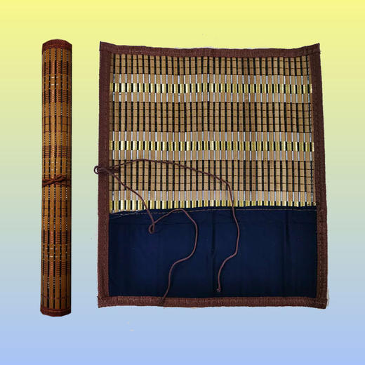 竹制布袋笔帘 尺寸：33*36-LT 商品图1