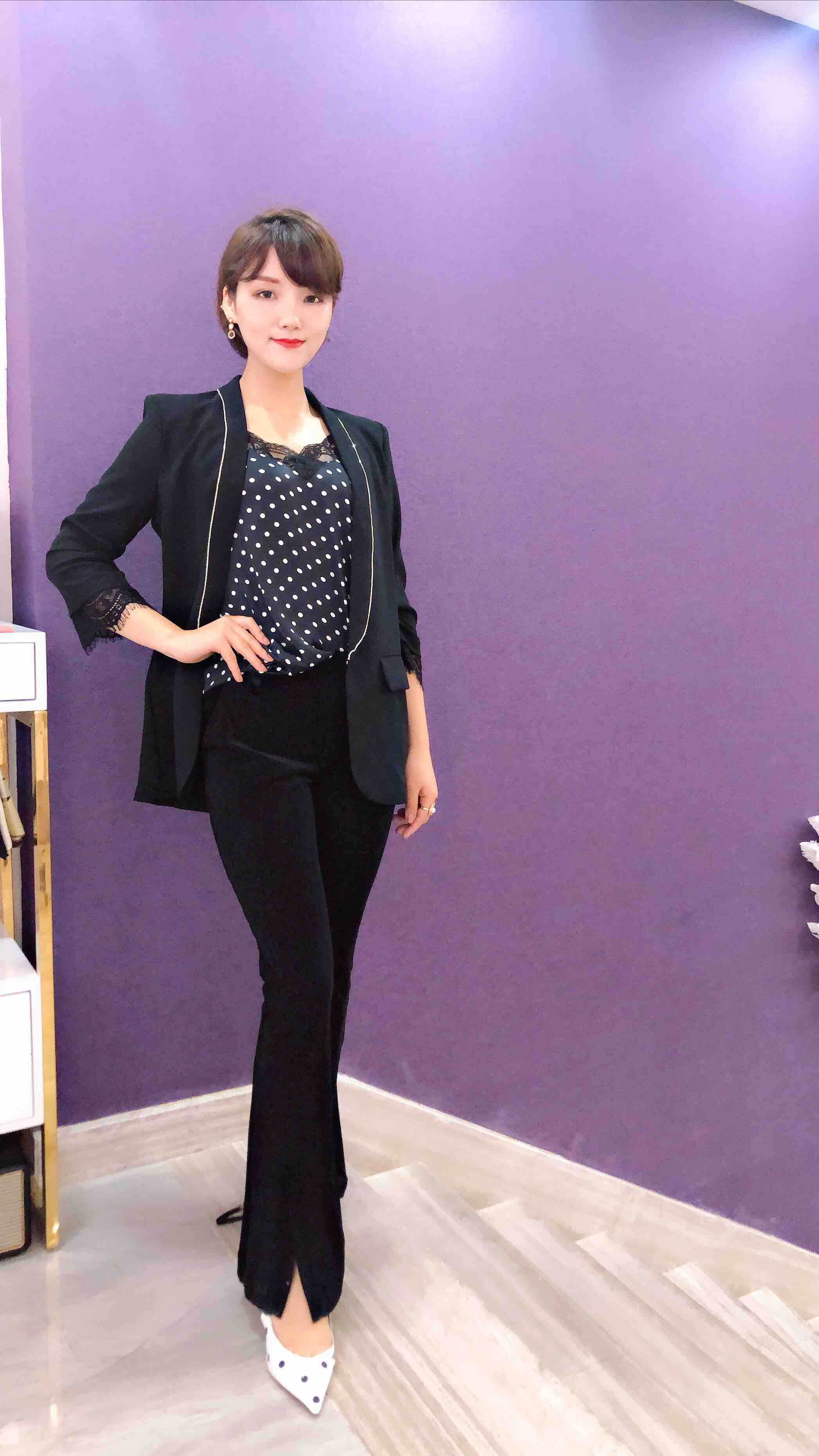 夏款修身显瘦百搭气质七分袖西装外套