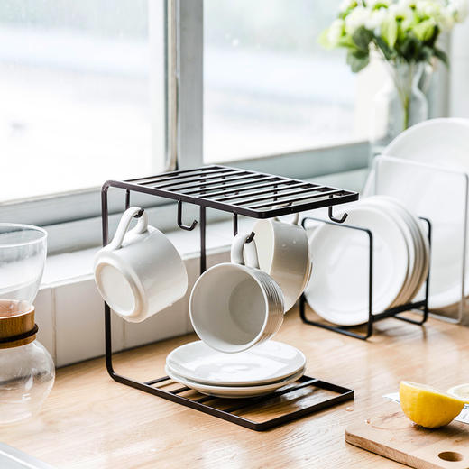 摩登主妇欧式铁艺杯架家用厨房咖啡杯架酒杯沥水架杯子架水杯架