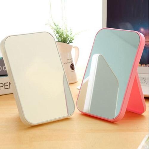 创意台式便携随身化妆镜大桌面折叠公主镜可爱宿舍桌面梳妆小镜子	台式双面镜ZMLMTSMJFHS1 商品图3