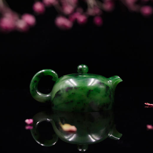 和田玉（碧玉）玉壶--高把贵妃壶(宋鸣放6665) 125.55G 商品图5