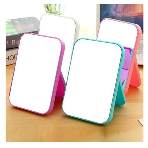 创意台式便携随身化妆镜大桌面折叠公主镜可爱宿舍桌面梳妆小镜子	台式双面镜ZMLMTSMJFHS1 商品图1