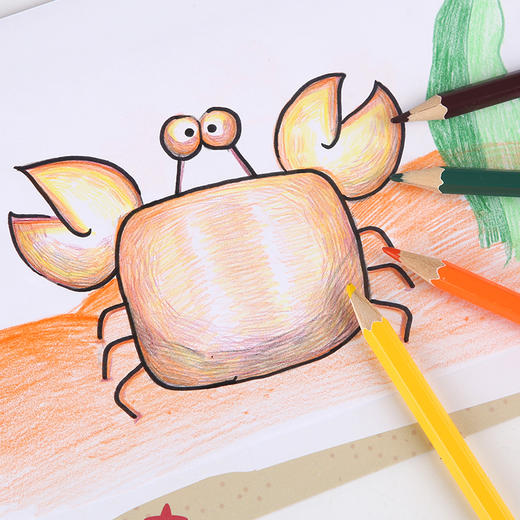 joanmiro美乐步步学画迷你版蜡笔宝贝涂色本