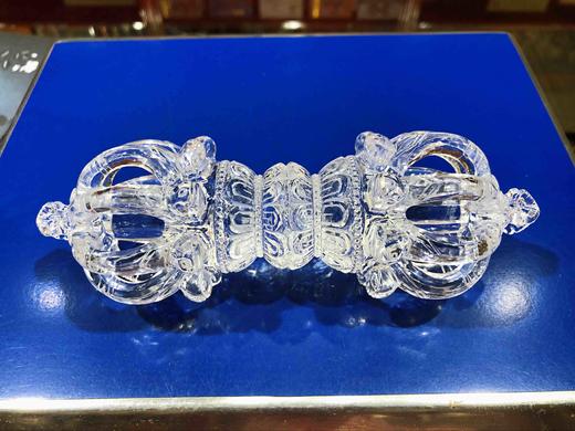 天然白水晶金刚杵降魔杵 九股金刚杵金刚杵又称羯磨杵 可消除自身一切