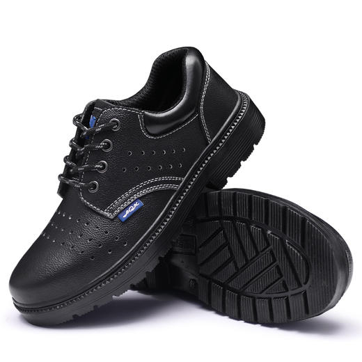 透气劳保鞋男牛皮防砸防刺穿工作安全鞋 商品图2