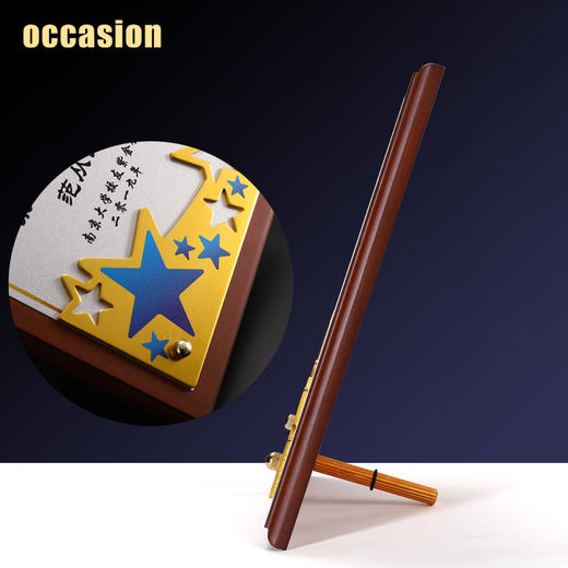 木质奖牌定制定做五角星金属授权牌创意高档荣誉证书加盟代理牌匾 商品图3