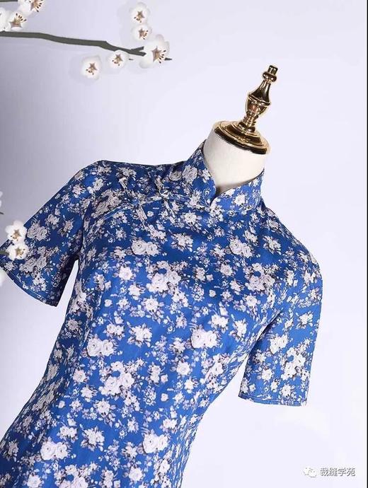 AW16中式旗袍假门襟后中隐形拉链1:1服装纸样裁剪图纸牛皮纸样 商品图3