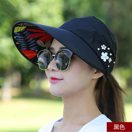 休闲百搭出游防紫外线，可折叠防晒太阳帽XM 商品图2