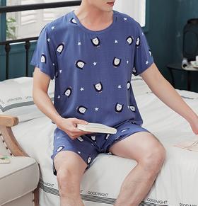 M38男夏天短袖人造棉绸套装家居服1:1实物服装纸样图纸牛皮纸样