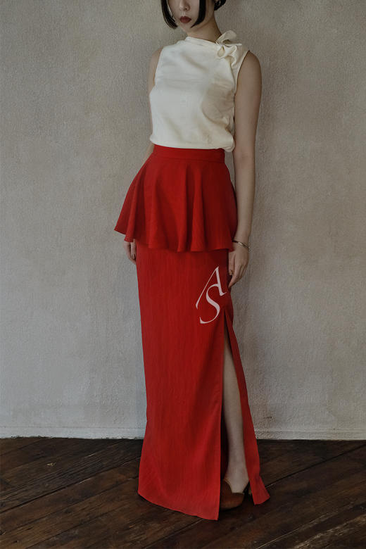 Palmer Harding  茜素红假两件长裙 商品图0