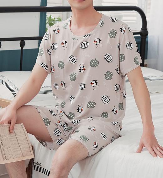 M38男夏天短袖人造棉绸套装家居服1:1实物服装纸样图纸牛皮纸样 商品图1