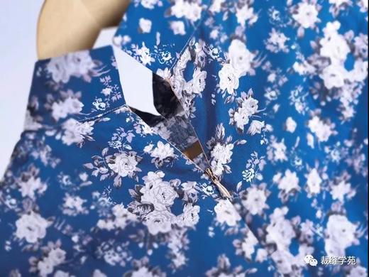 AW16中式旗袍假门襟后中隐形拉链1:1服装纸样裁剪图纸牛皮纸样 商品图5