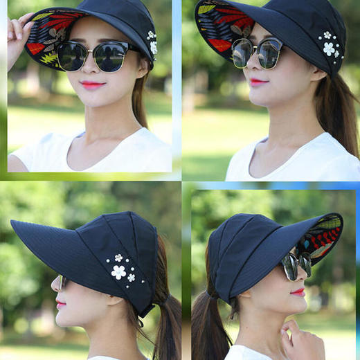 休闲百搭出游防紫外线，可折叠防晒太阳帽XM 商品图8