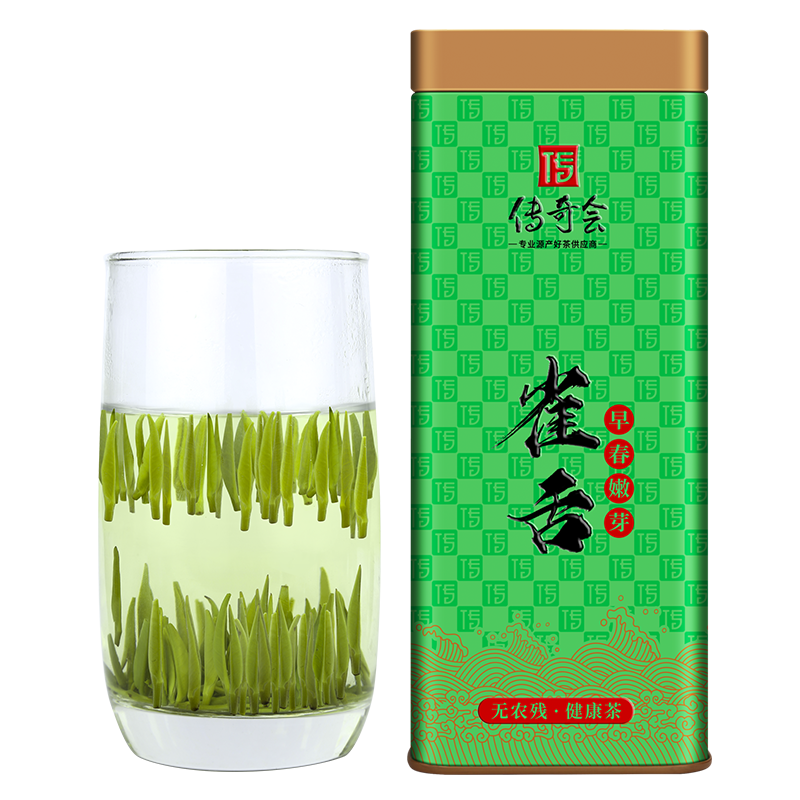 传奇会罐装雀舌 I 四川正宗嫩芽雀舌茶 绿茶明前春茶高山嫩芽茶罐装100g