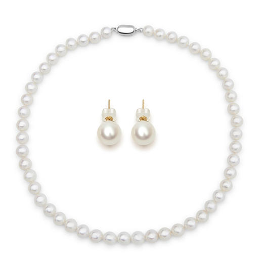 Pearl moments 珍珠项链耳环套装2号（多规格) 商品图0