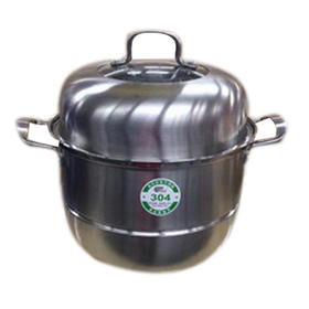 锦彩城304精钢双毕蒸锅30CM