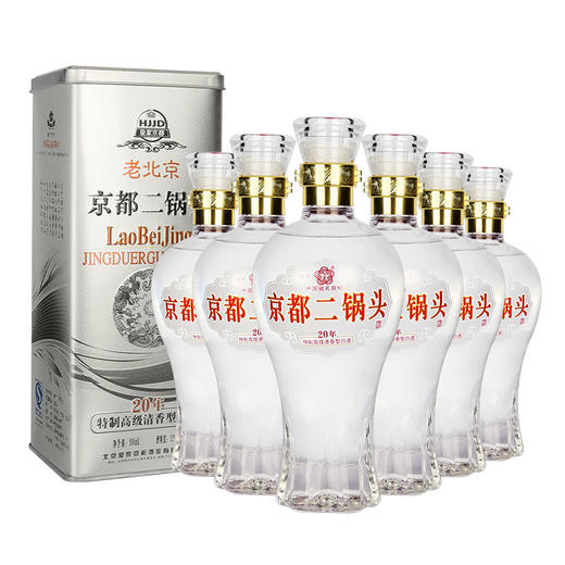 【推荐】（2012年老酒）老北京京都优级二锅头 20 特制高级清香型白酒 52度 500ml*6 商品图2
