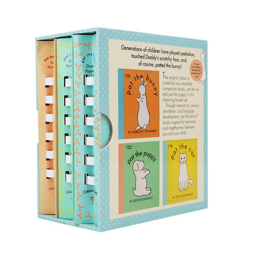 【赠音频】英文原版儿童绘本 Pat the Bunny puppy cat 帕特/拍拍小兔子 绘本触摸书3册盒装 商品图3