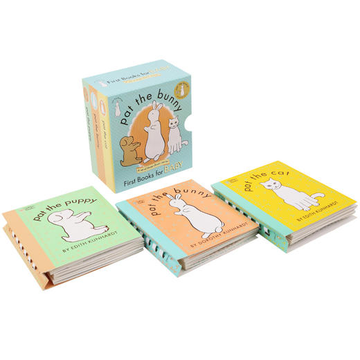 【赠音频】英文原版儿童绘本 Pat the Bunny puppy cat 帕特/拍拍小兔子 绘本触摸书3册盒装 商品图2