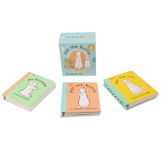 【赠音频】英文原版儿童绘本 Pat the Bunny puppy cat 帕特/拍拍小兔子 绘本触摸书3册盒装 商品图1