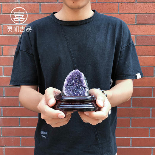 灵机吉品消磁聚气紫水晶簇原石摆件 商品图4
