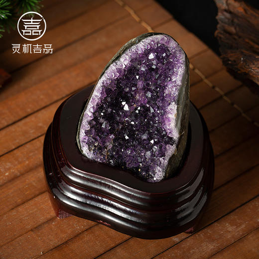 灵机吉品消磁聚气紫水晶簇原石摆件 商品图1