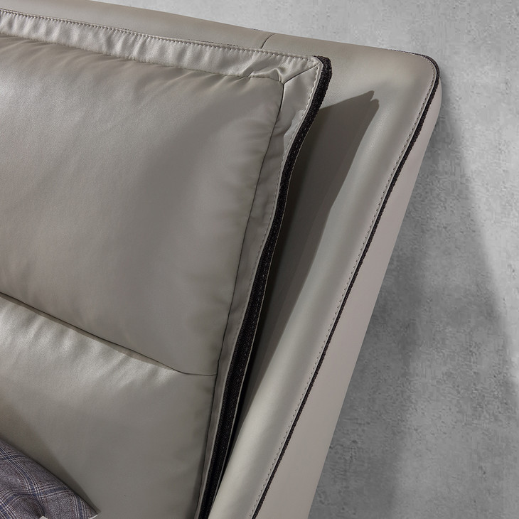 z127-865简约时尚意式极简软床现代轻奢纳米科技皮软床碳素钢五金脚