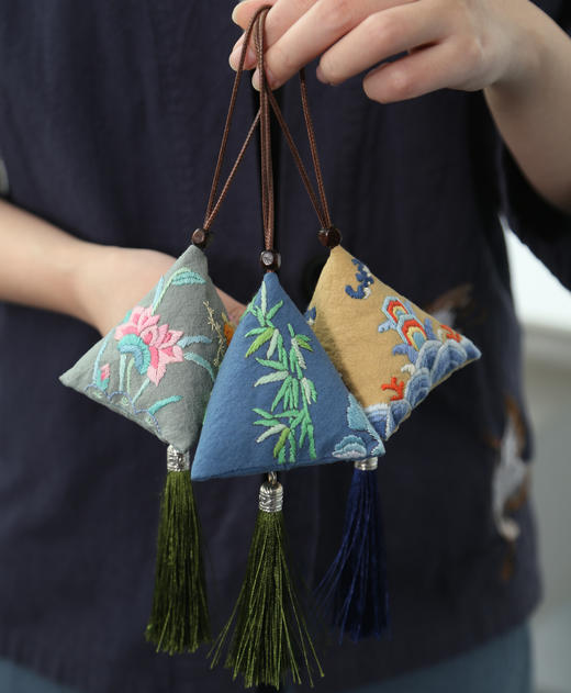 端午艾草粽子香囊 刺绣DIY材料包 0基础可制作 商品图2