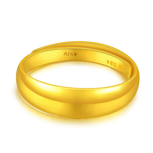 中国黄金49投资工艺金活圈光面黄金戒指ga0f0311