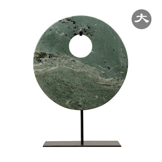 华伦家具绿色偏心玉片WBH19010004WBH19010003Green marble disk with stand 商品图1